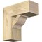 Ekena Millwork Funston Block Rough Sawn Bracket w/ Offset Brace, Douglas Fir, 8"W x 18"D x 18"H BKT0806X18X18FST05RDF - alternate 1